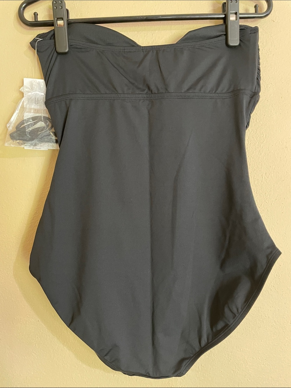 NWT Anne Cole Black Strapless One-Piece Swimsuit - Size 12 - Picture 2 of 6